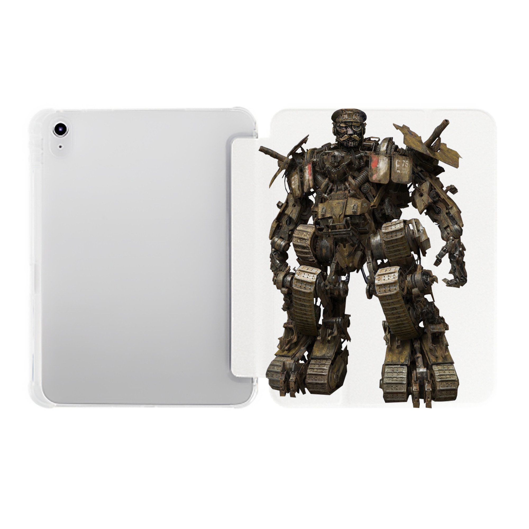 （画像用）  IPad ケース ペン収納付き 三つ折りスタンド PUレザー×シリコン 対応機種9.5/10.5/10.9インチ